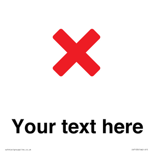 Custom plain background, red cross sign